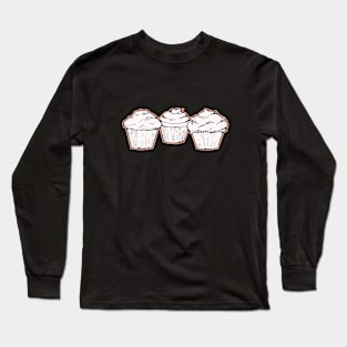 3 Cupcakes Long Sleeve T-Shirt